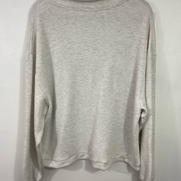 Varley Betsey Sweat Double Soft Sweatshirt Mock Neck Waist Tie Lounge Cozy Sz XL - Picture 3 of 13